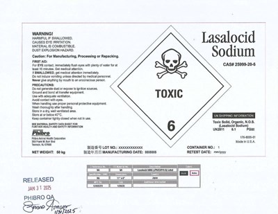 Lasalocid Sodium 50KG.jpg Label - Lasalocid Sodium 50KG